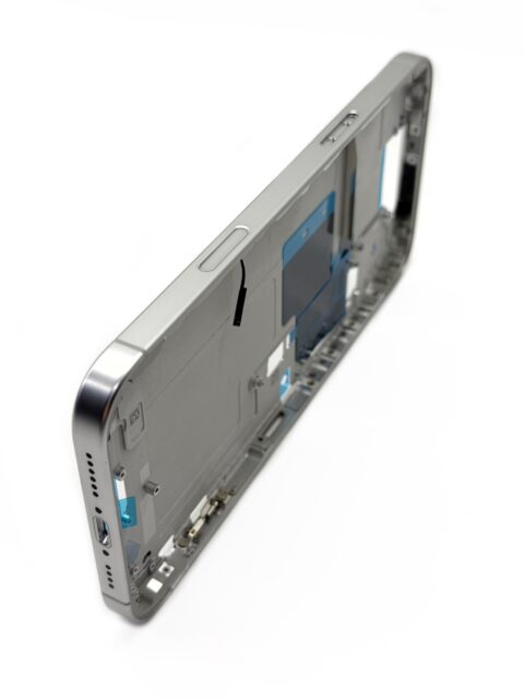 Средняя часть для iPhone 16 Pro Max White titanium Белый титан + Camera control (Аналог/Premium)