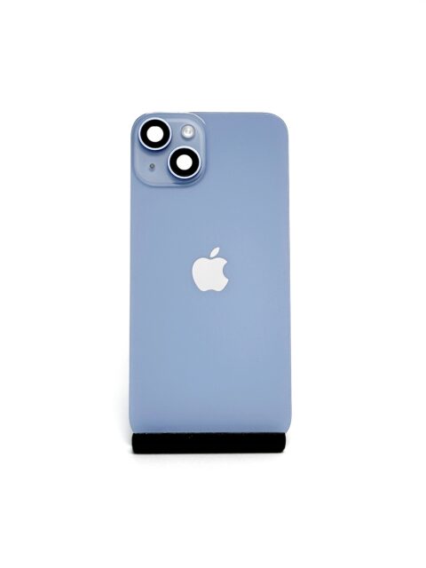 Задняя крышка для iPhone 14 Голубая 4/5 (Оригинал, в сборе)