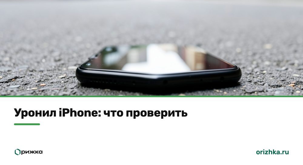 iPhone, упавший на асфальт